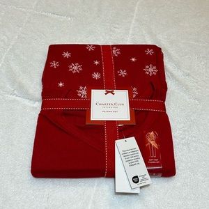 NWT Charter Club Red Snowflake Pajama Set